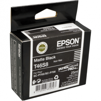 C13T46S80N // T46S8 / schwarz / original EPSON Tintenpatrone schwarz matt / C13T46S80N / 25.00 ml