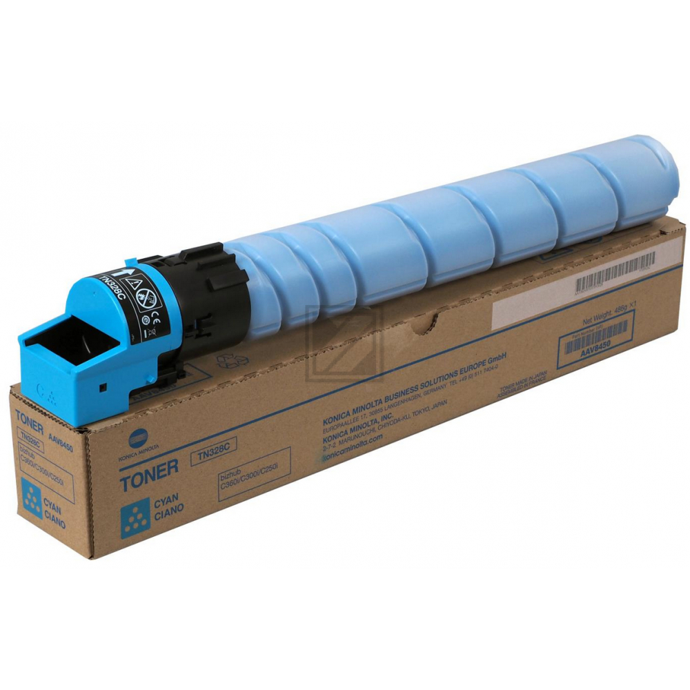 AAV8450 // TN328C / cyan / original KONICAMIN Toner cyan / AAV8450 / 28000 S.