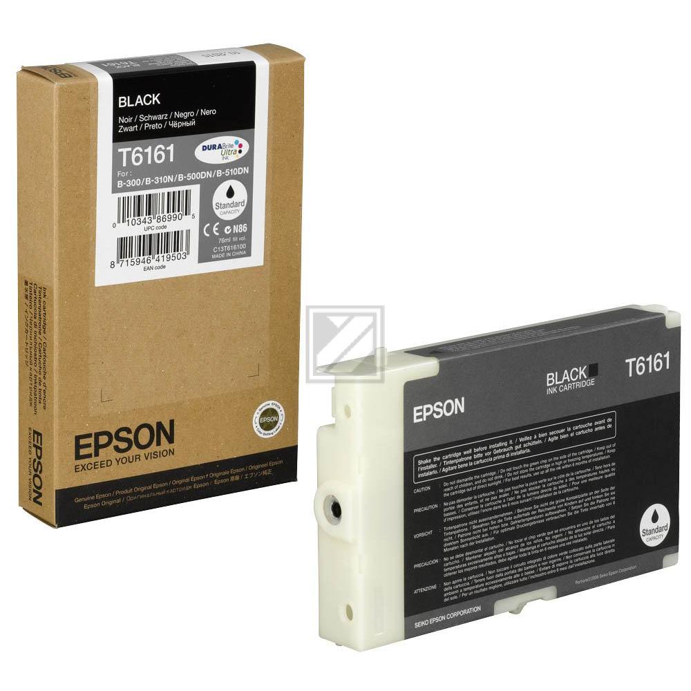 C13T616100 // T6161 / schwarz / original EPSON Tintenpatrone schwarz / C13T616100 / 3000 S. / 76.00 ml