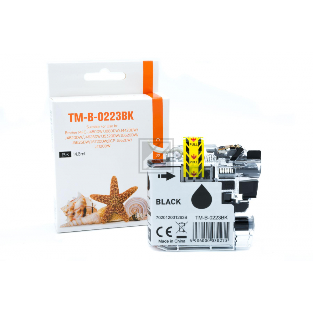 Alternativ Tinte Black für Bro / LC223BK / 14,6ml
