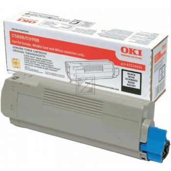 43324424 / schwarz / original OKI Toner schwarz / 43324424 / 6000 S.