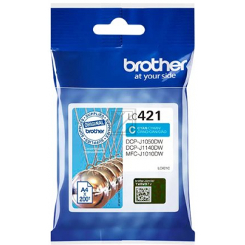 LC421C / original BROTHER Tintenpatrone cyan / LC421C / 200 S.