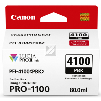6777C001 // PFI4100PBK / schwarz / original Canon  / 6777C001 / 80.00 ml