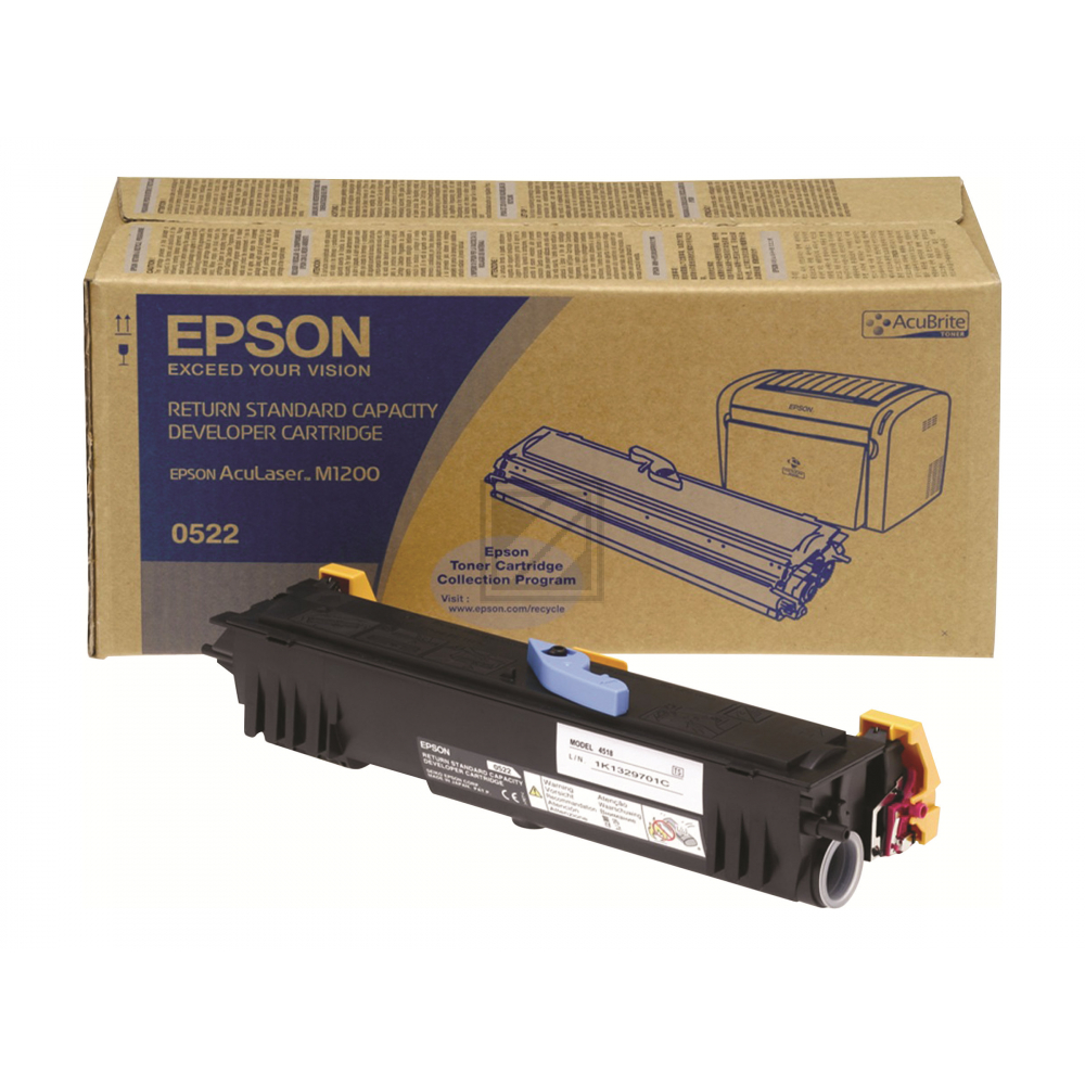 C13S050522 // 0522 / schwarz / original EPSON Toner schwarz / C13S050522 / 1800 S.