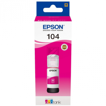 C13T00P340 // 104 / original EPSON Tintenflasche magenta / C13T00P340 / 7500 S. / 65.00 ml