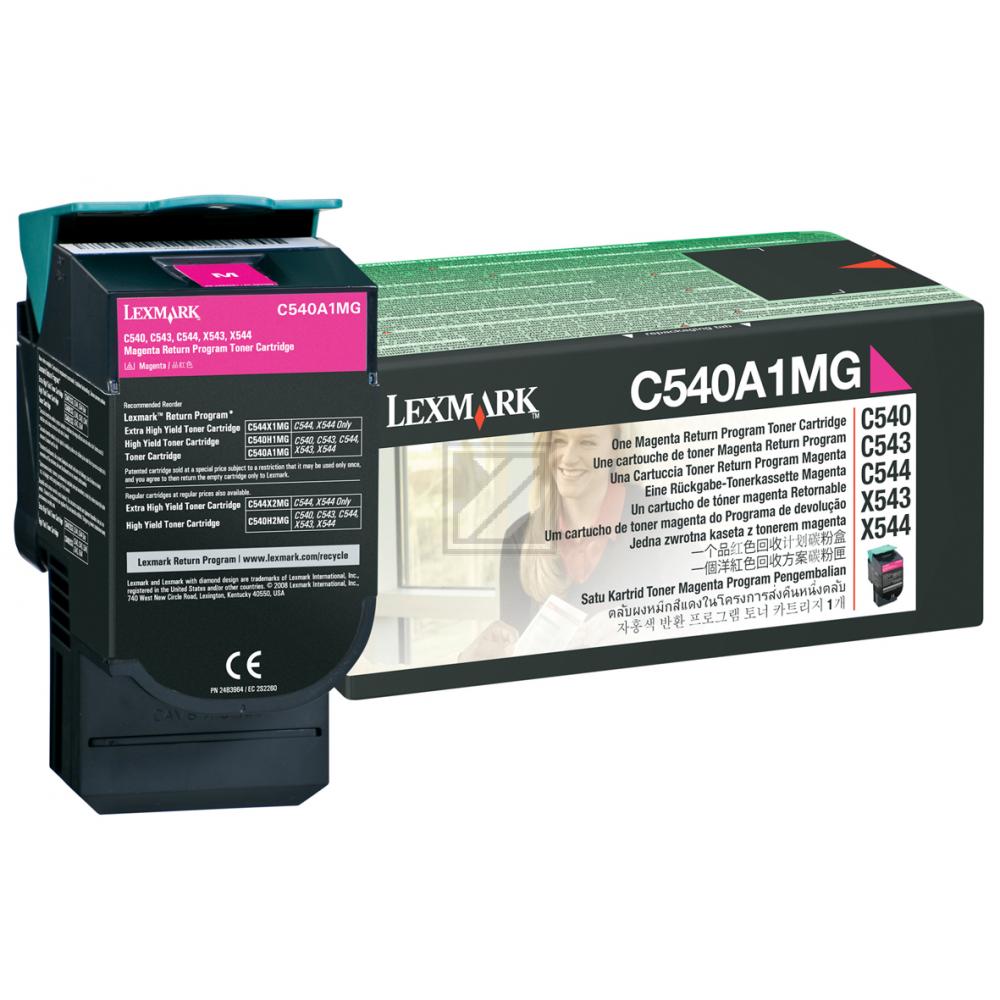 C540A1MG / magenta / original LEXMARK Toner magenta / C540A1MG / 1000 S.