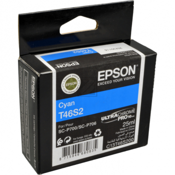 C13T46S200 // T46S2 / cyan / original EPSON Tintenpatrone cyan / C13T46S200 / 25.00 ml