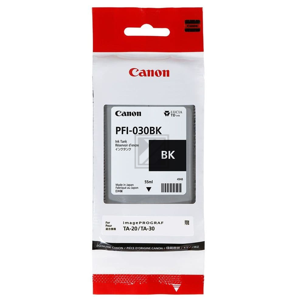 3489C001 // PFI030BK / schwarz / original CANON Tintenpatrone schwarz / 3489C001 / 55.00 ml