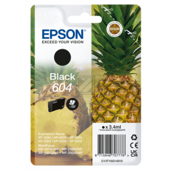 C13T10G14010 // 604 / original EPSON Tintenpatrone schwarz / C13T10G14010 / 150 S. / 3.40 ml