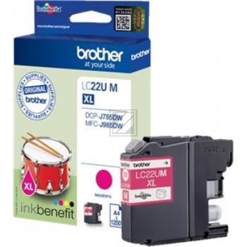LC22UM / magenta / original BROTHER Tintenpatrone magenta / LC22UM / 1200 S.