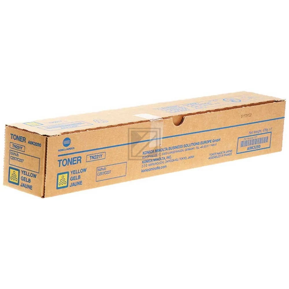A8K3250 // TN221Y / original KONICAMIN Toner gelb / A8K3250 / 21000 S.