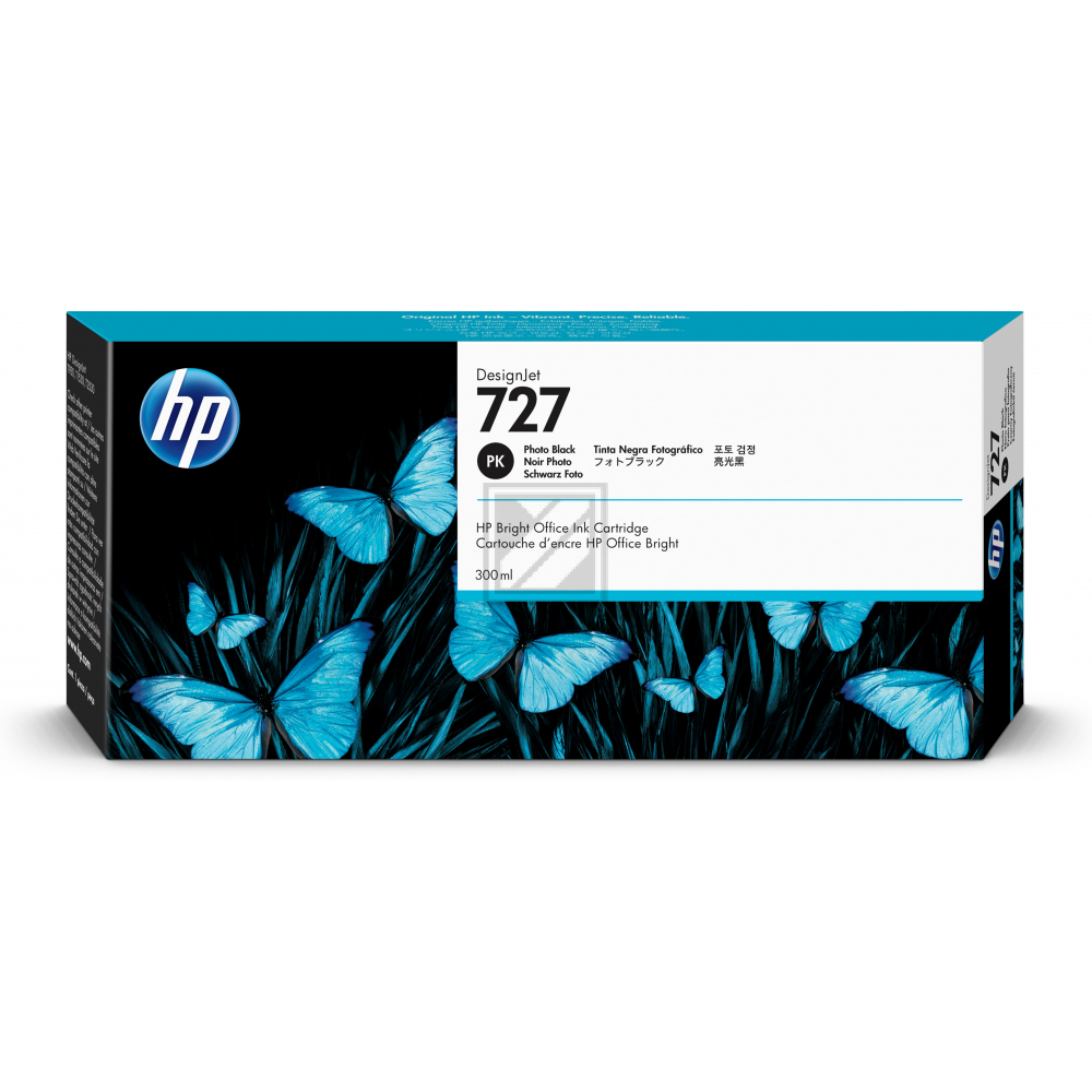 F9J79A // 727 / original HP Tintenpatrone schwarz hell / F9J79A / 300.00 ml