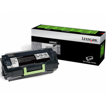 52D0X0N // 520XN / schwarz / original LEXMARK Toner schwarz / 52D0X0N / 45000 S.