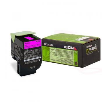 80C2XM0 // 802XM / magenta / original LEXMARK Toner magenta / 80C2XM0 / 4000 S.