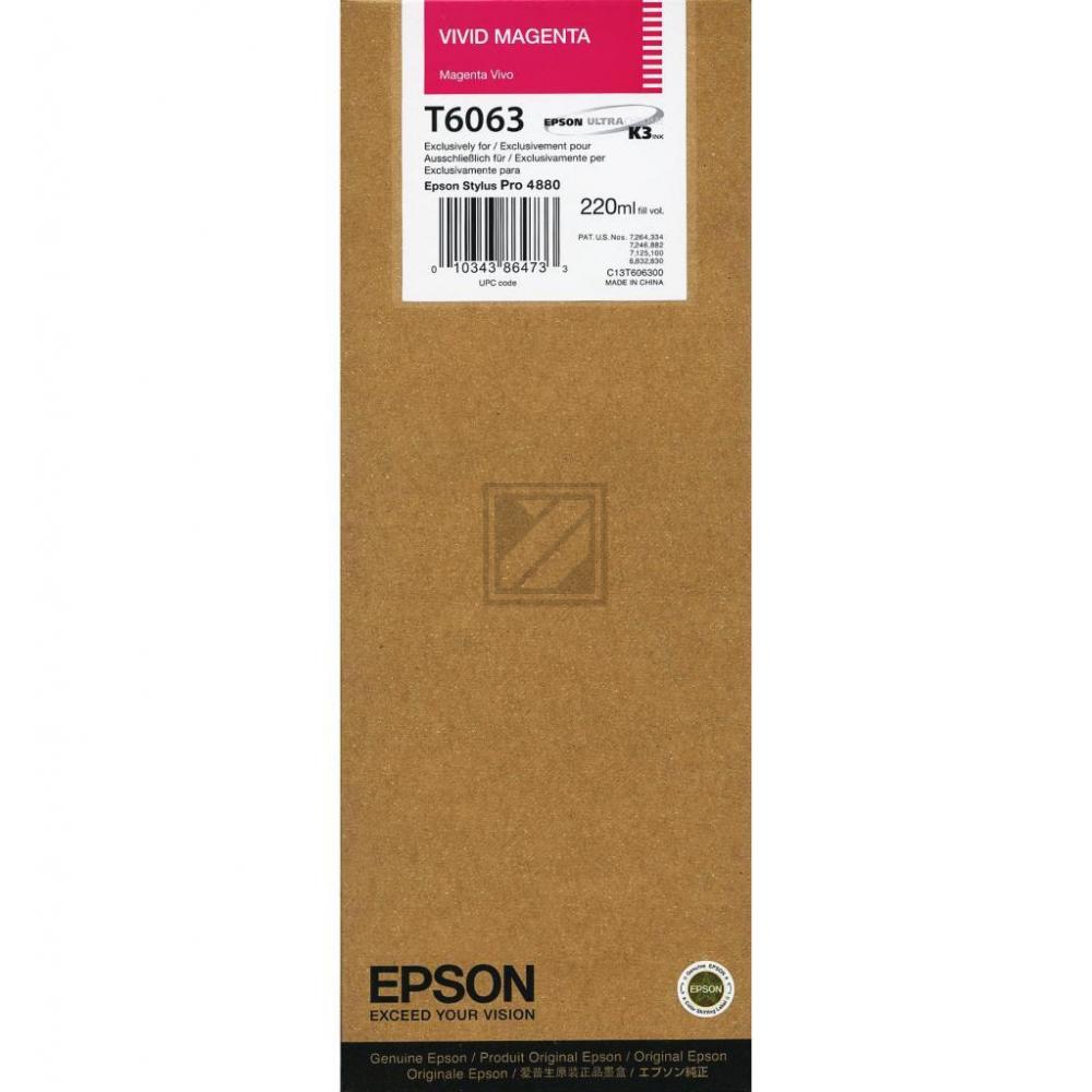 C13T606300 // T6063 / magenta / original EPSON Tintenpatrone magenta / C13T606300 / 220.00 ml