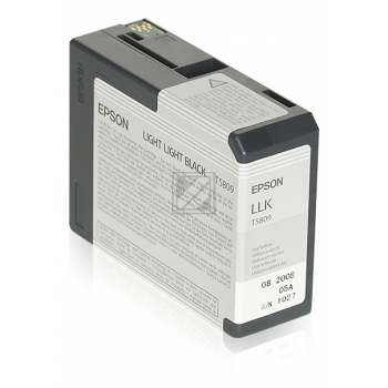 C13T580900 // T5809 / schwarz / original EPSON Tintenpatrone schwarz hell hell / C13T580900 / 80.00 ml