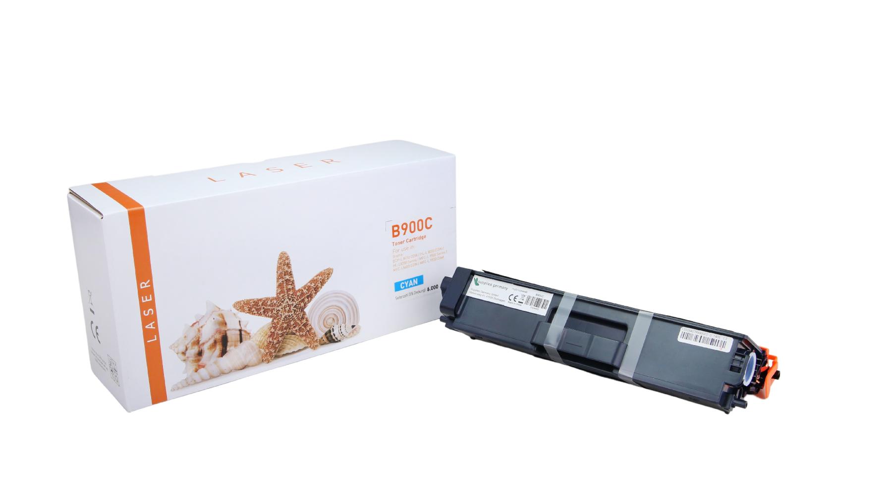 Alternativ Toner Cyan für Brother / TN900C / TN329C / 6.000 Seiten