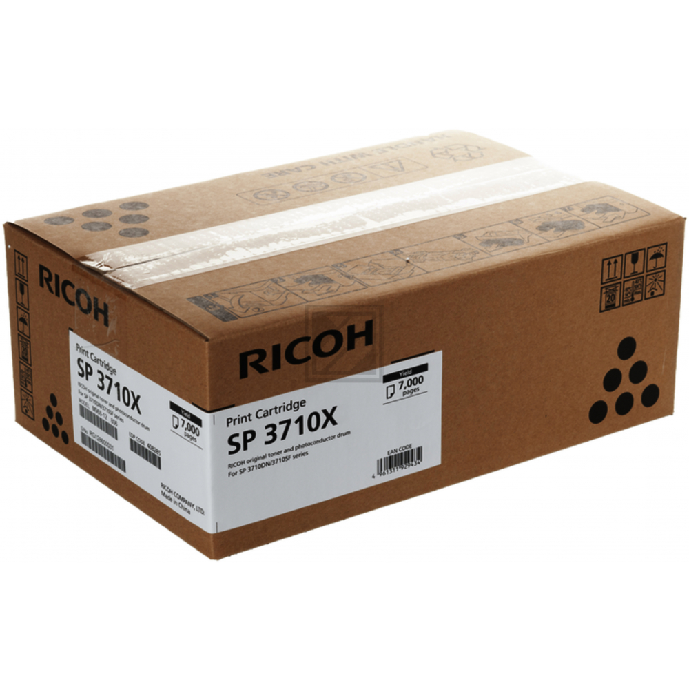 408285 // SP3710X / schwarz / original RICOH Toner schwarz / 408285 / 7000 S.