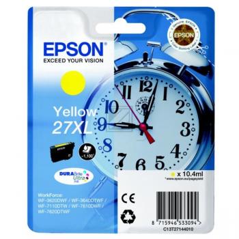 C13T27144012 // 27XL / gelb / original EPSON Tintenpatrone gelb / C13T27144012 / 1100 S. / 10.40 ml