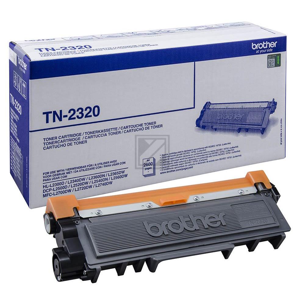 TN2320 / schwarz / original BROTHER Toner schwarz / TN2320 / 2600 S.
