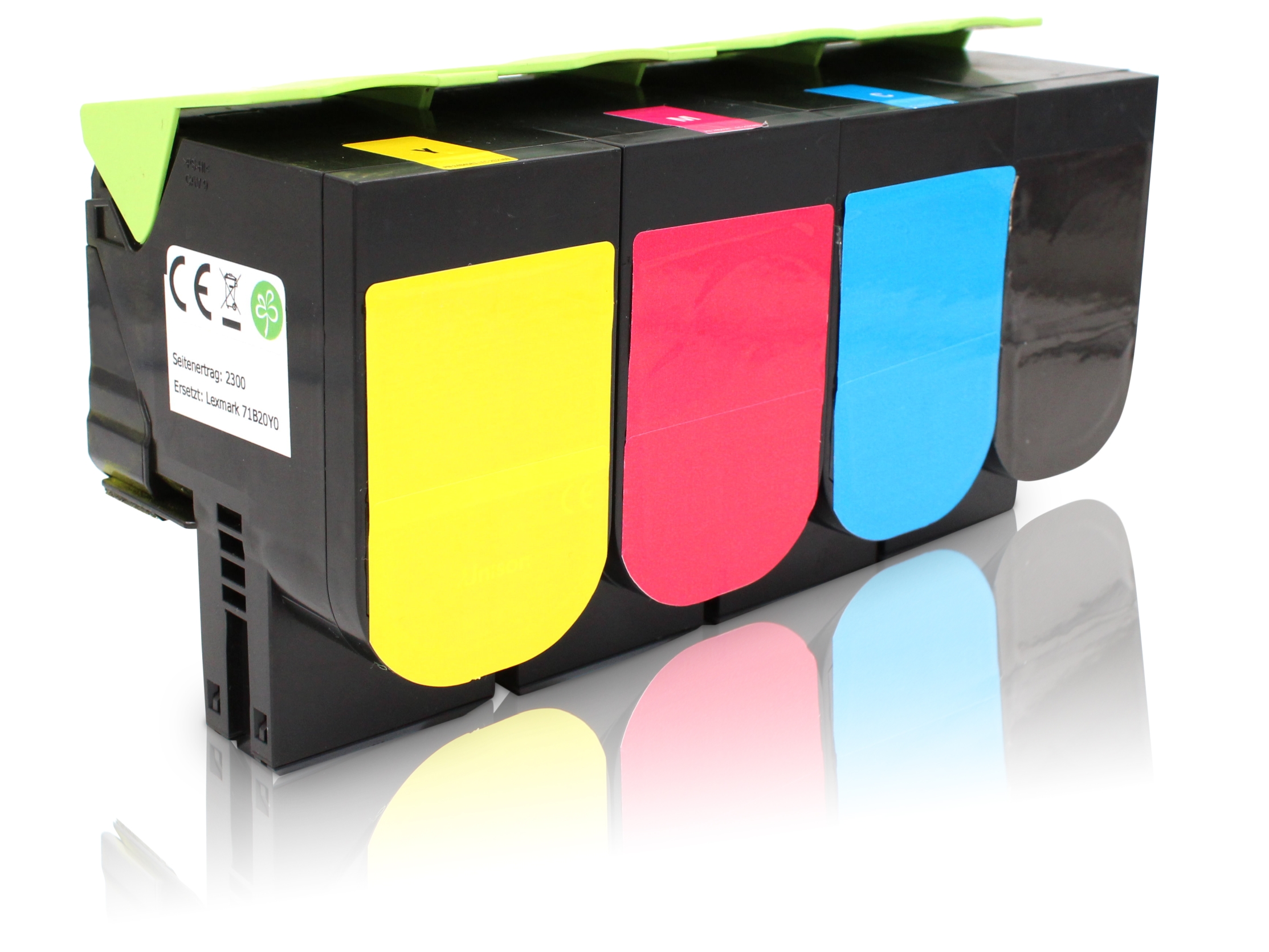 Alternativ Toner Rainbowkit für Lex / 71B20K0/C0/M0/Y0 / BK3.000 / CMY2.300 Seiten