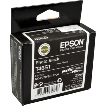 C13T46S100 // T46S1 / original EPSON Tintenpatrone schwarz / C13T46S100 / 25.00 ml