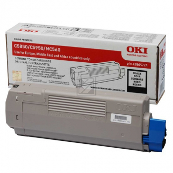 43865724 / schwarz / original OKI Toner schwarz / 43865724 / 8000 S.