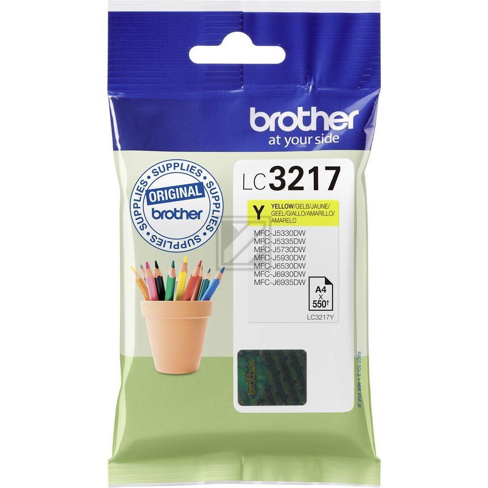LC3217Y / gelb / original BROTHER Tintenpatrone gelb / LC3217Y / 550 S. / 9.00 ml