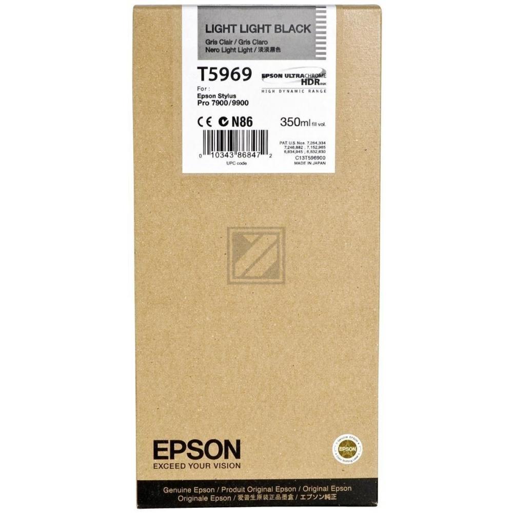 C13T596900 // T5969 / schwarz / original EPSON Tintenpatrone schwarz hell hell / C13T596900 / 350.00 ml