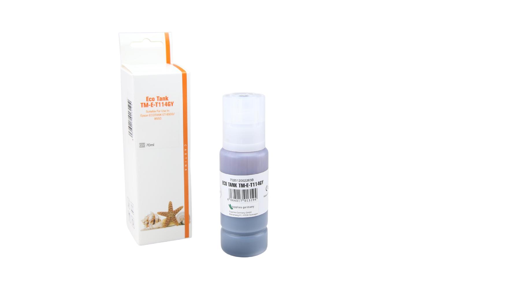 Alternativ T114GY Eco Tank Nachfüllflasche Grey für Epson / C13T07B540 / 70ml