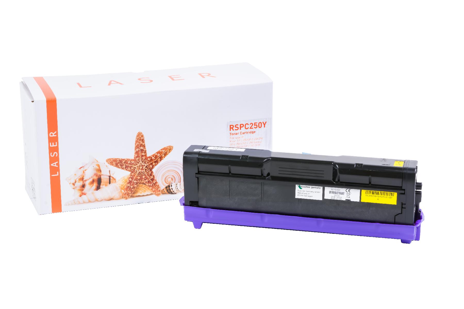 Alternativ Toner Yellow für Ricoh / 407546 / 1.600 Seiten