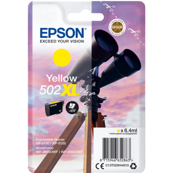 C13T02W44010 // 502XL / gelb / original EPSON Tintenpatrone gelb / C13T02W44010 / 470 S. / 6.40 ml
