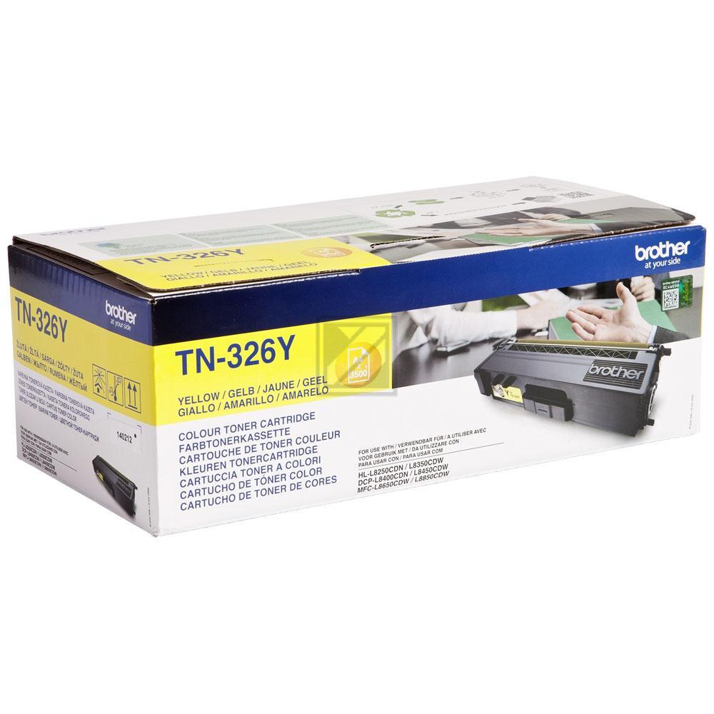 TN326Y Original Toner Yellow für  Brother / TN326Y / 3.500 Seiten