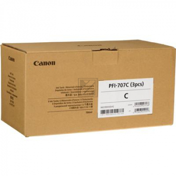 CANON 3x PFI707C Tinte cyan Standardkapazität 700 / 9822B003