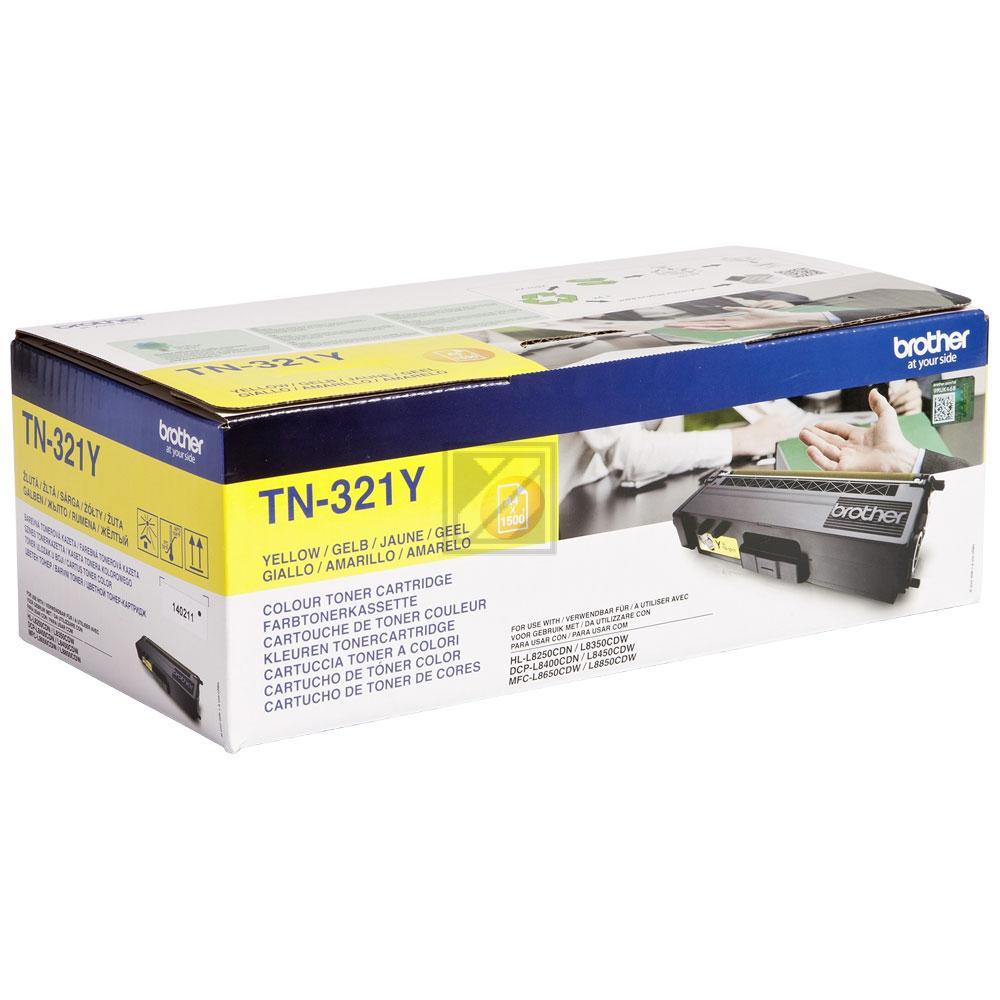 TN321Y Original Toner Yellow für Brother / TN321Y / 1.500 Seiten