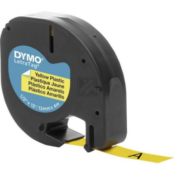 91202 // S0721620 / schwarz gelb / original DYMO DirectLabelEtiketten / 91202