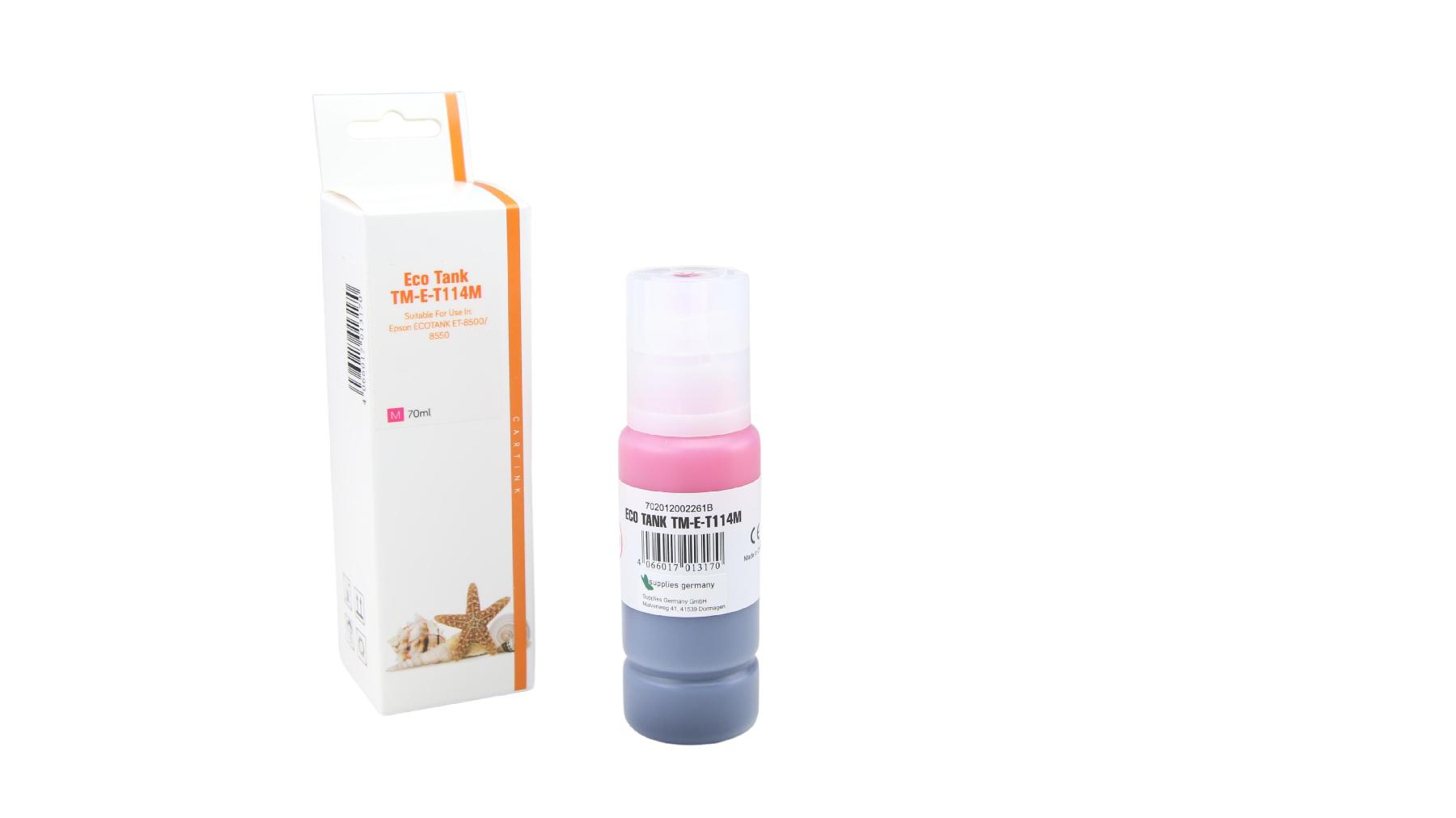 Alternativ T114M Eco Tank Nachfüllflasche Magenta für Epson / C13T07B340 / 70ml