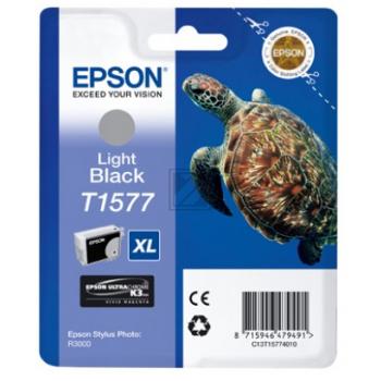 C13T15774010 // T1577 / schwarz / original EPSON Tintenpatrone schwarz hell / C13T15774010 / 23000 S. / 25.90 ml