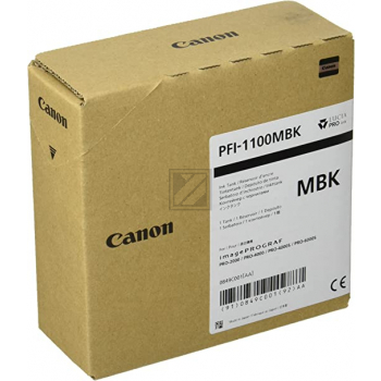 0849C001 // PFI1100MBK / schwarz / original CANON Tintenpatrone schwarz matt / 0849C001 / 160.00 ml