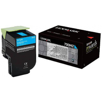 70C0H20 // 700H2 / cyan / original LEXMARK Toner cyan / 70C0H20 / 3000 S.