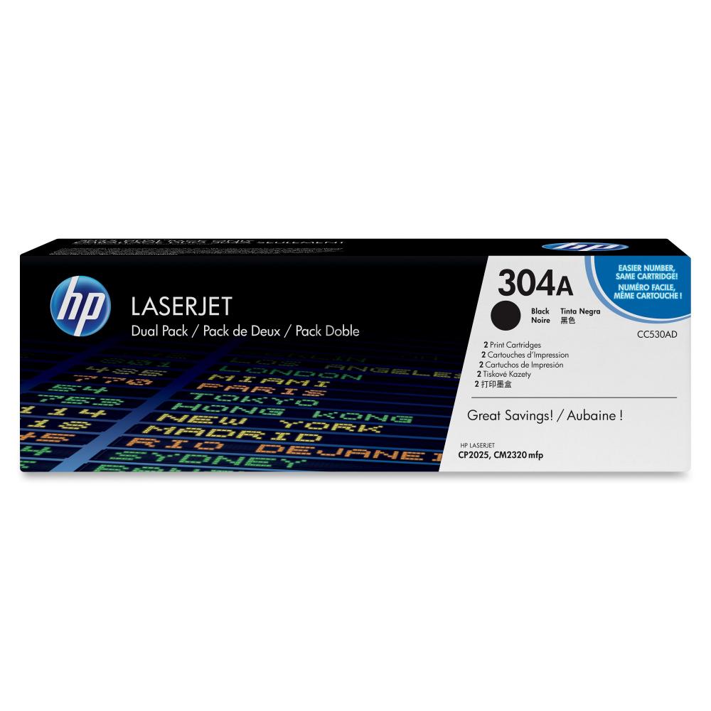 CC530AD // 304A / schwarz / original HP Toner schwarz / CC530AD / 3500 S.
