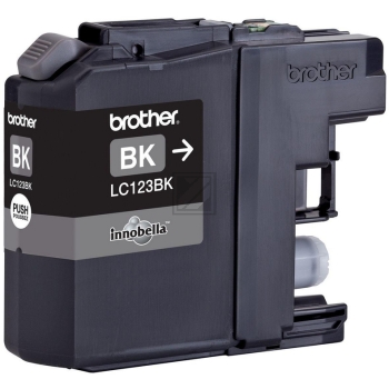 LC123BK / schwarz / original BROTHER Tintenpatrone schwarz / LC123BK / 600 S. / 11.00 ml