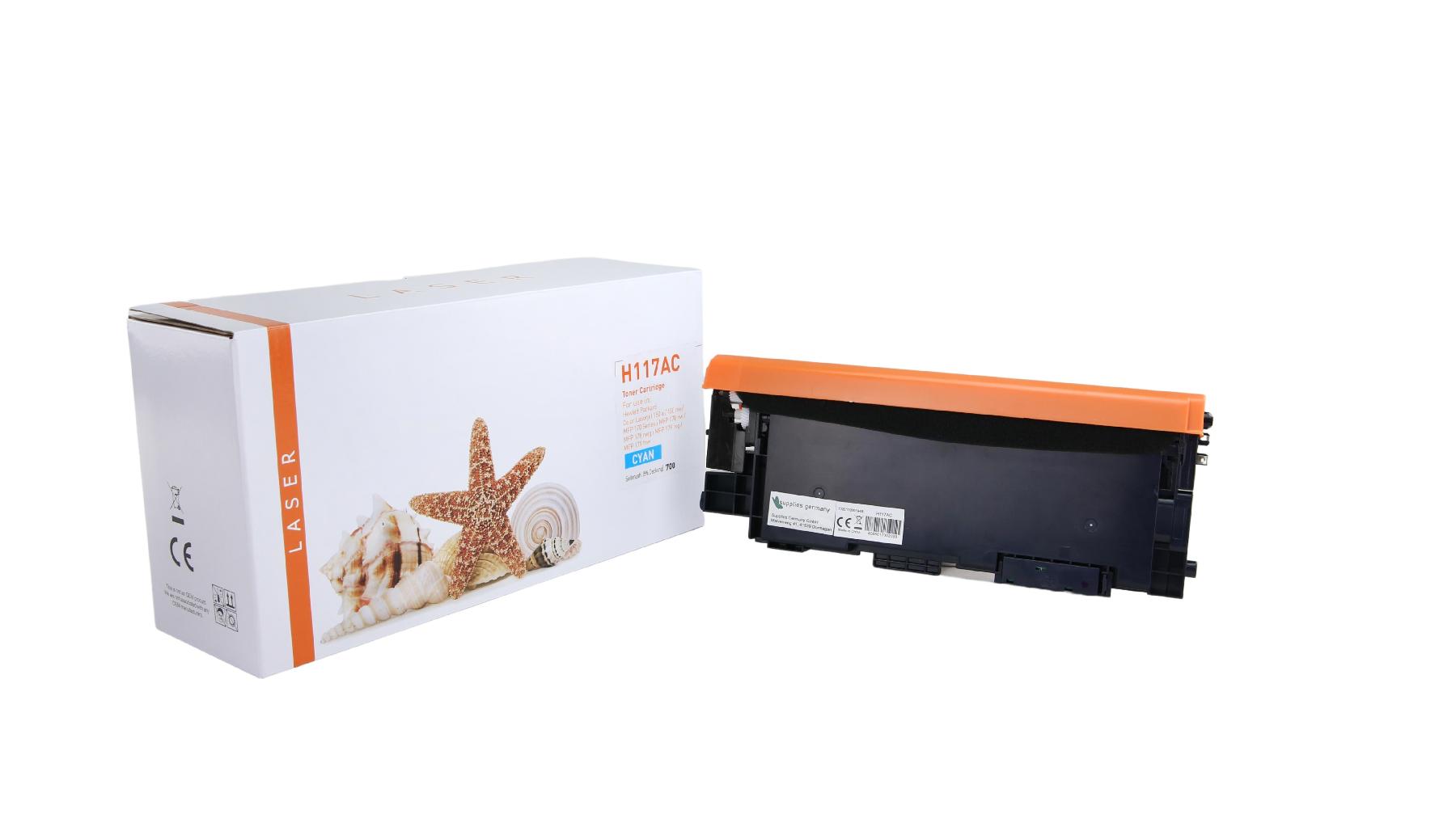 Alternativ Toner Cyan für HP / W2071A / 700 Seiten
