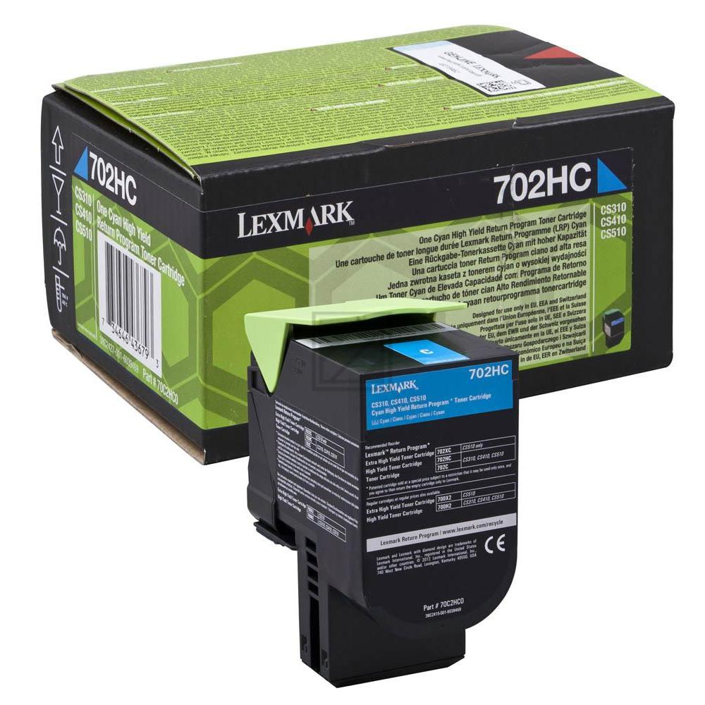 70C2HC0 // 702HC / cyan / original LEXMARK Toner cyan / 70C2HC0 / 3000 S.