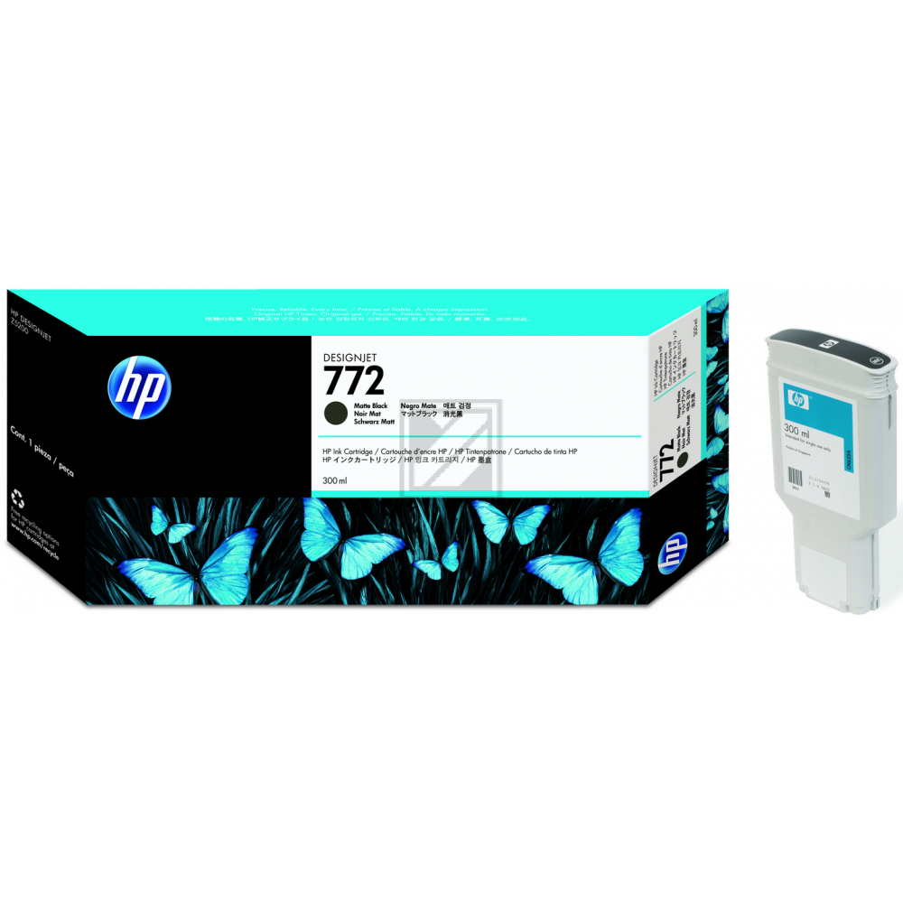 CN635A // 772 / schwarz / original HP Tintenpatrone schwarz matt / CN635A / 300.00 ml