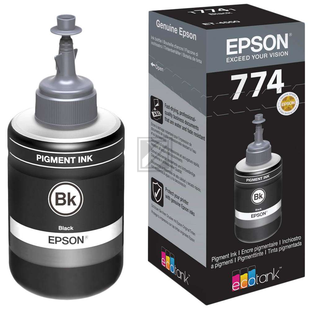 C13T774140 // T7741 / schwarz / original EPSON Tintenflasche schwarz / C13T774140 / 6000 S. / 140.00 ml