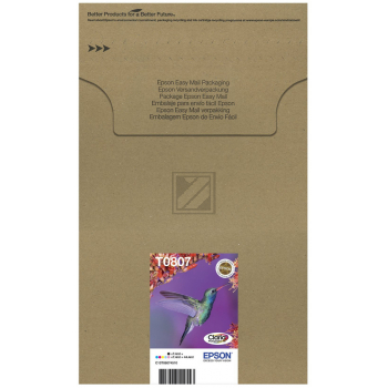 C13T08074510 // T0807 / schwarz / original EPSON Tintenpatrone MultiPack / C13T08074510