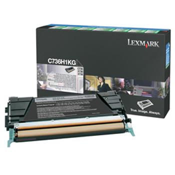 C736H1KG // Black // original // Toner f. Lexmark / C736H1KG / 12.000 Seiten