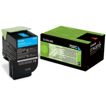 70C20C0 // 702C / cyan / original LEXMARK Toner cyan / 70C20C0 / 1000 S.