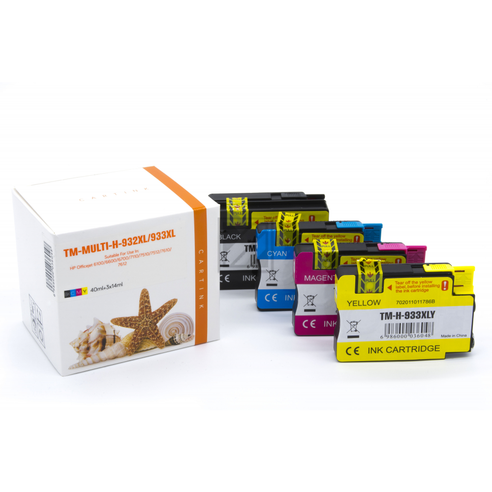 Alternativ Tinte für HP / CN053AE / BK40ml / C,M,Y14ml